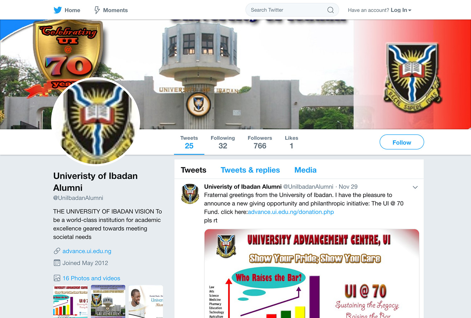 University of Ibadan Alumni Twitter Page